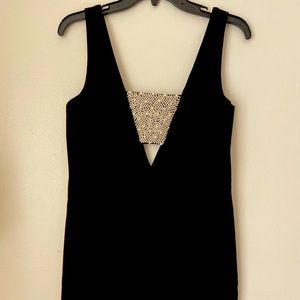 Classic Club Monaco little black dress with pearls